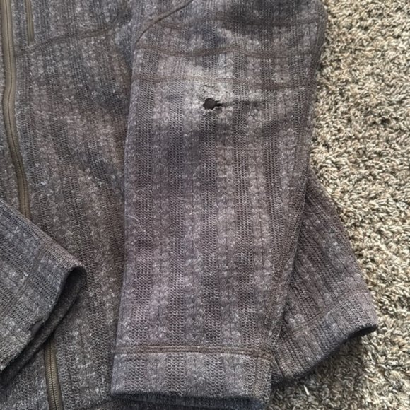 Lululemon Rara Brown Wool Fleece Lined Wool Blend Full Zip Jacket Men XL - Picture 7 of 10
